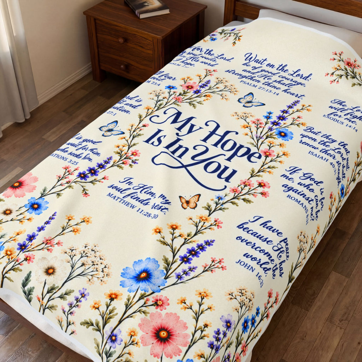My Hope Is In You Velveteen Plush Blanket