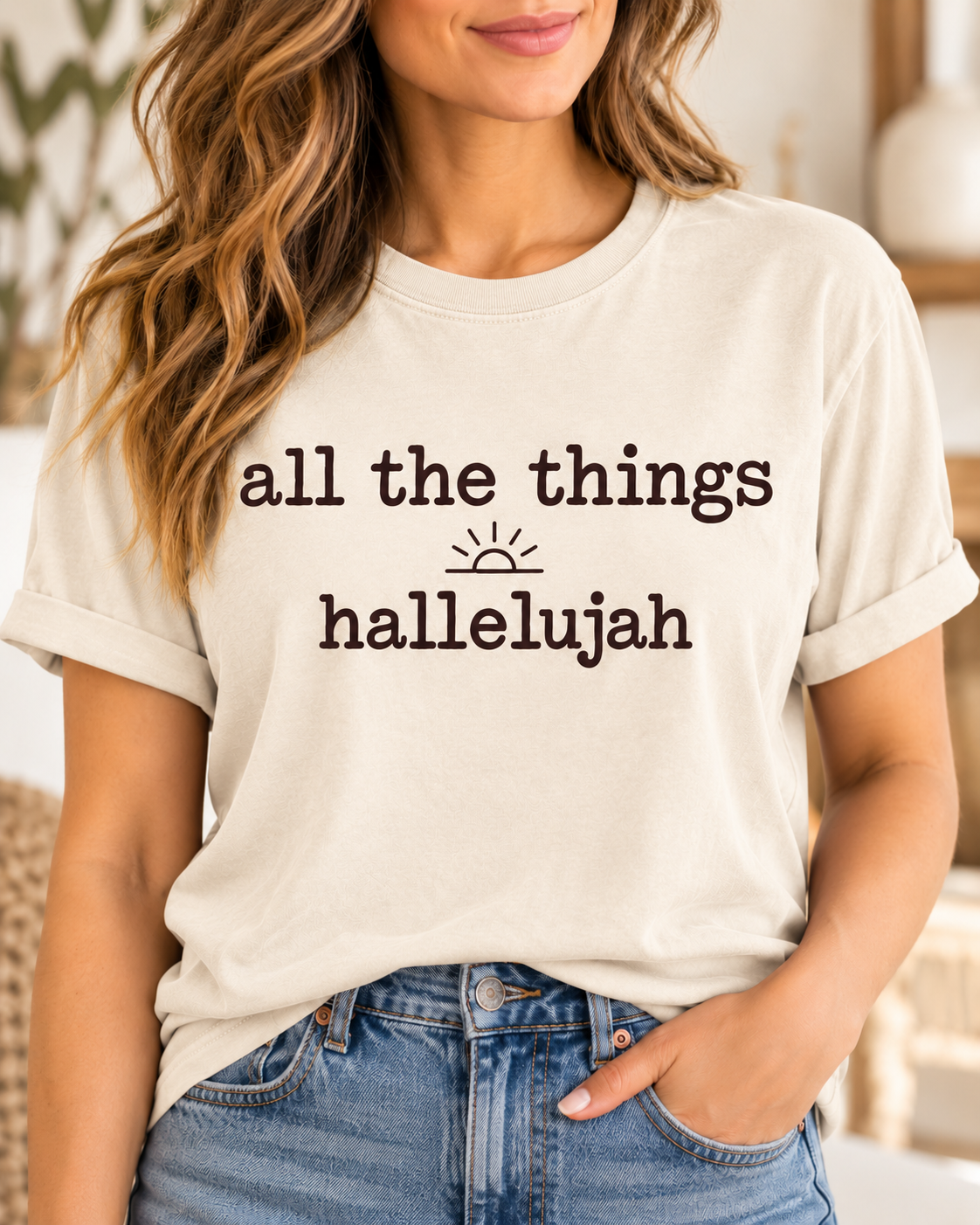 All Things Hallelujah Christian Women's Tee