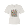 It Is Well With My Soul floral tee in Vintage White, front view